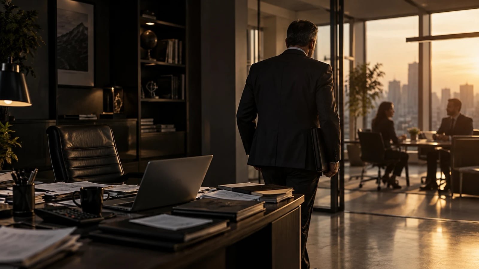 Empresário e contadora analisam a separação entre pró-labore, lucro e caixa da empresa.